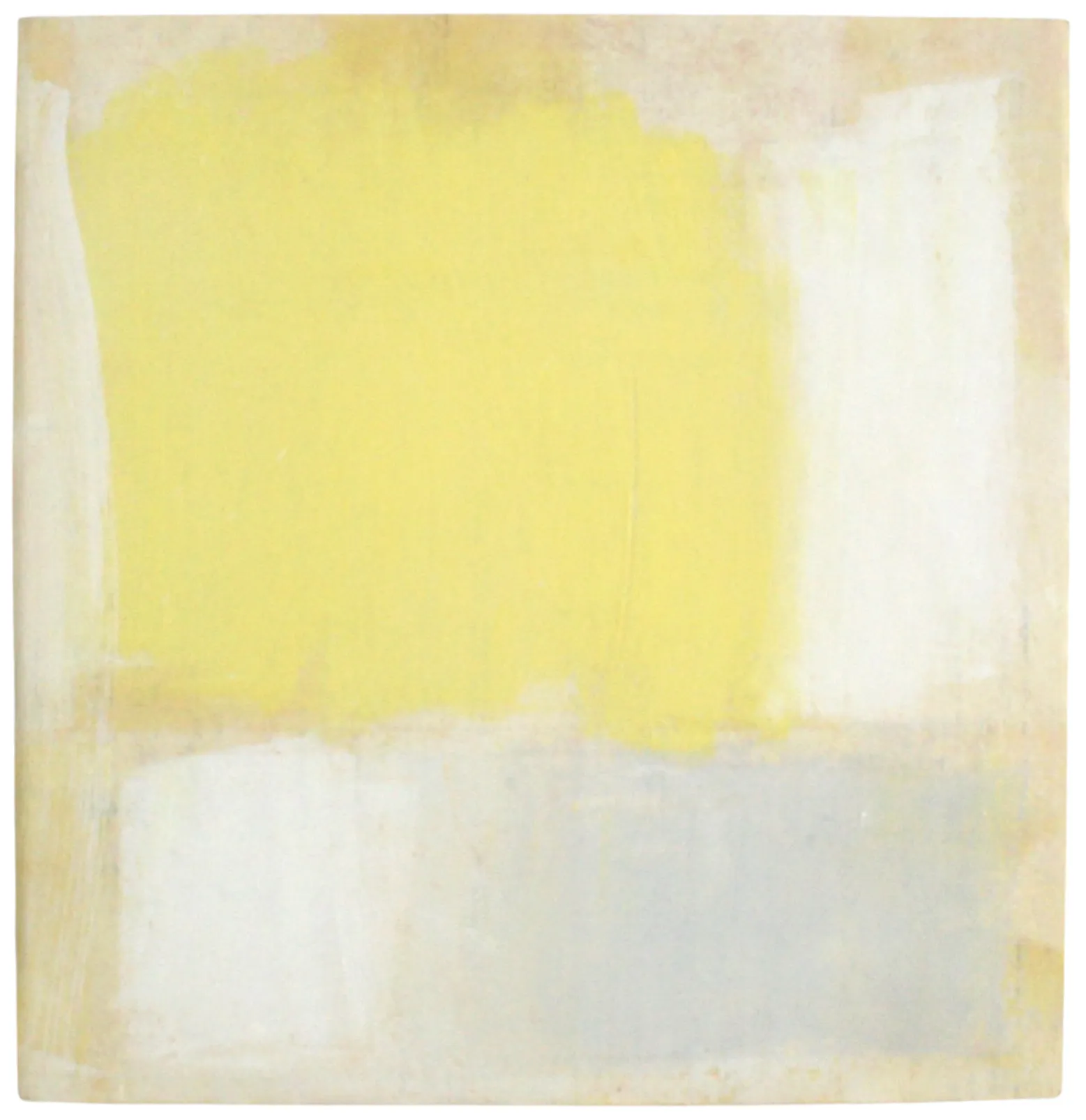 Bernward Heinze: Studie in Gelb, Weiß und Grau, 30 x 29 cm, Ölpastell auf Papier