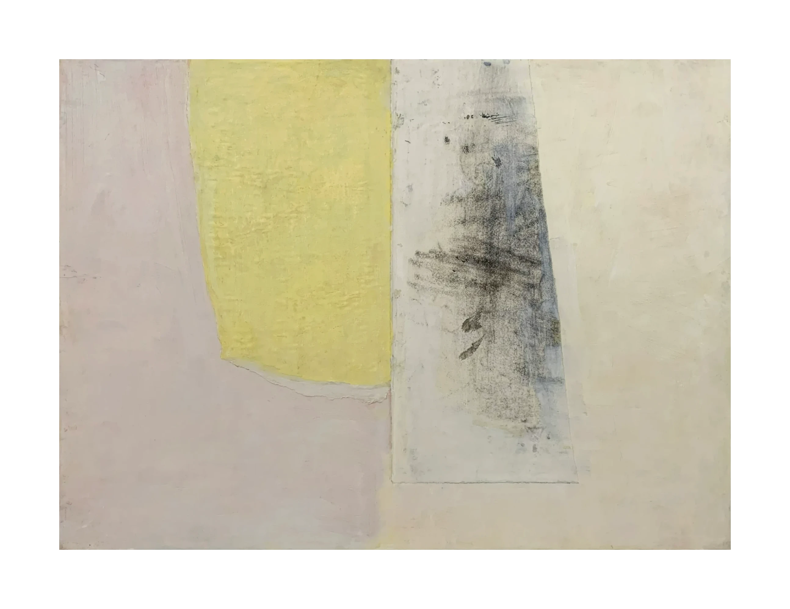 Bernward Heinze: Ohne Titel, 78 x 57 cm, Collage / Ölfarbe und Kreide auf Papier