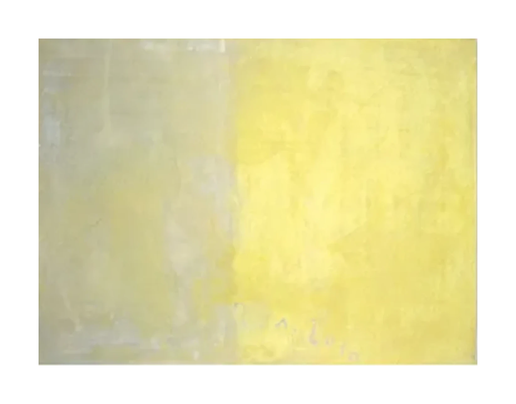 Bernward Heinze: Fahles Gelb neben grauer Farbe, 2010, 49 x 63 cm, Ölpastell auf Ingrespapier