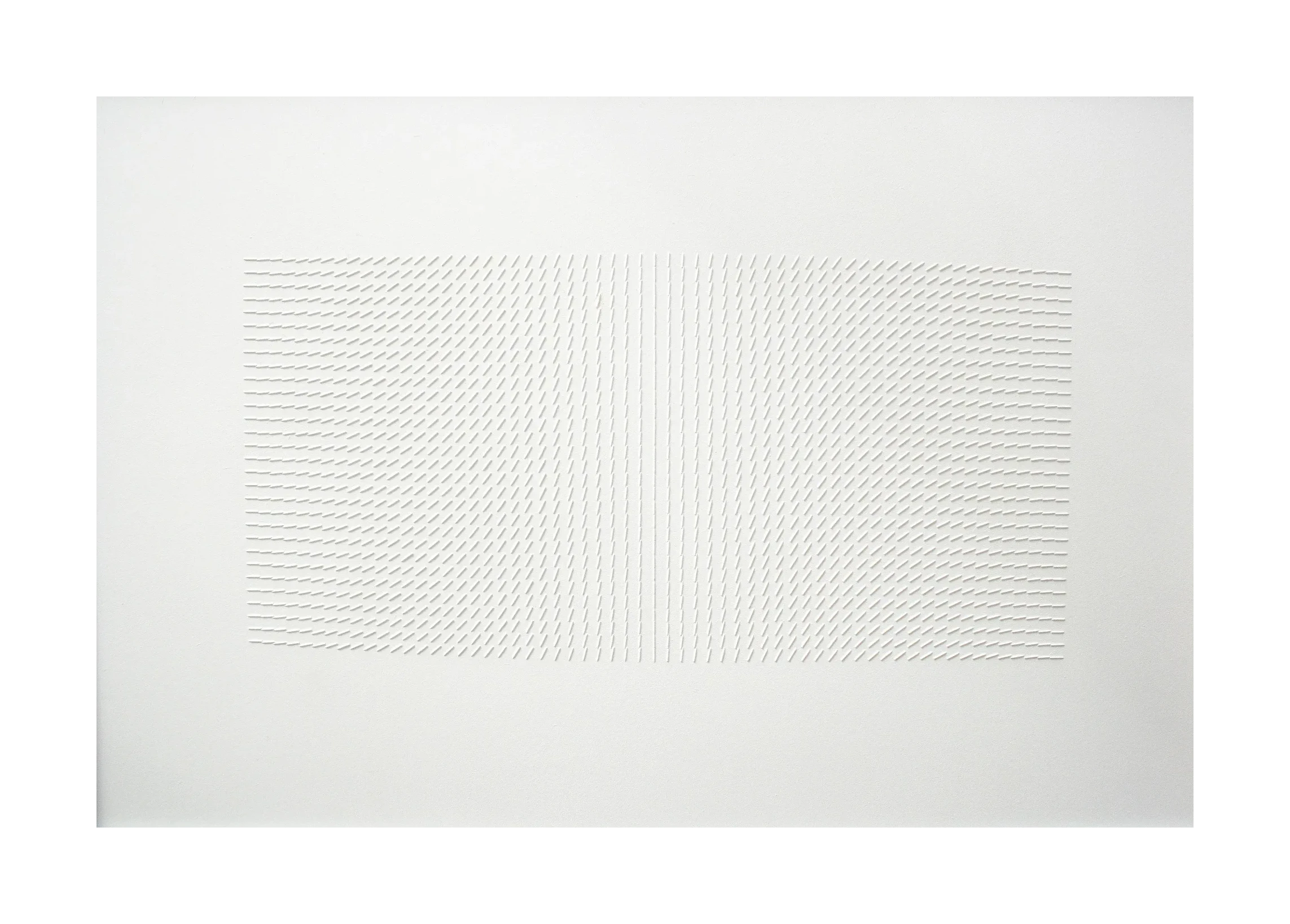 Bernward Heinze: Gelenktes Licht, 1974, 90 x 60 cm, Relief, Klasse Mavignier