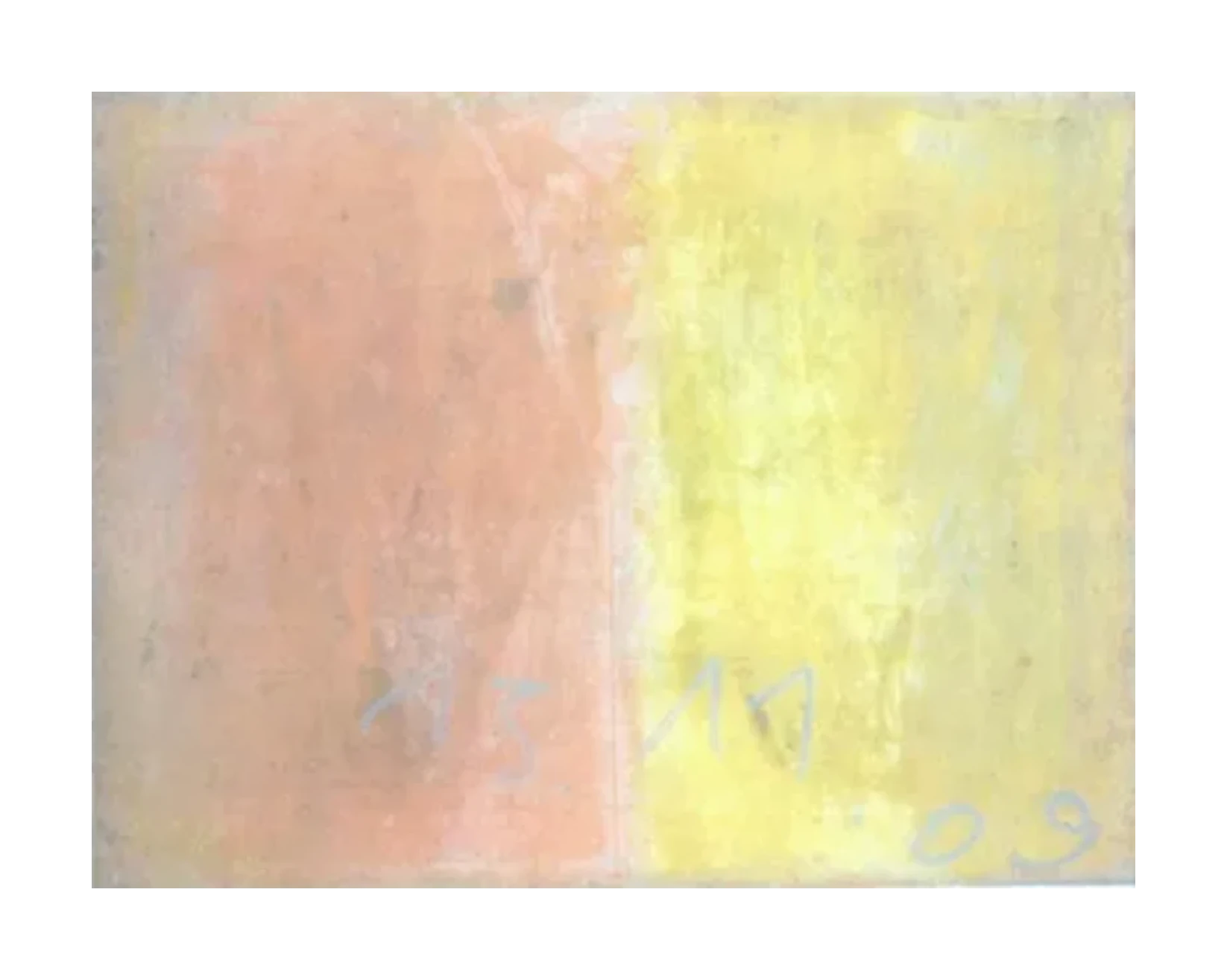 Bernward Heinze: Indischrot und Neapelgelb, 2010, 49 x 63 cm, Ölpastell auf Ingrespapier