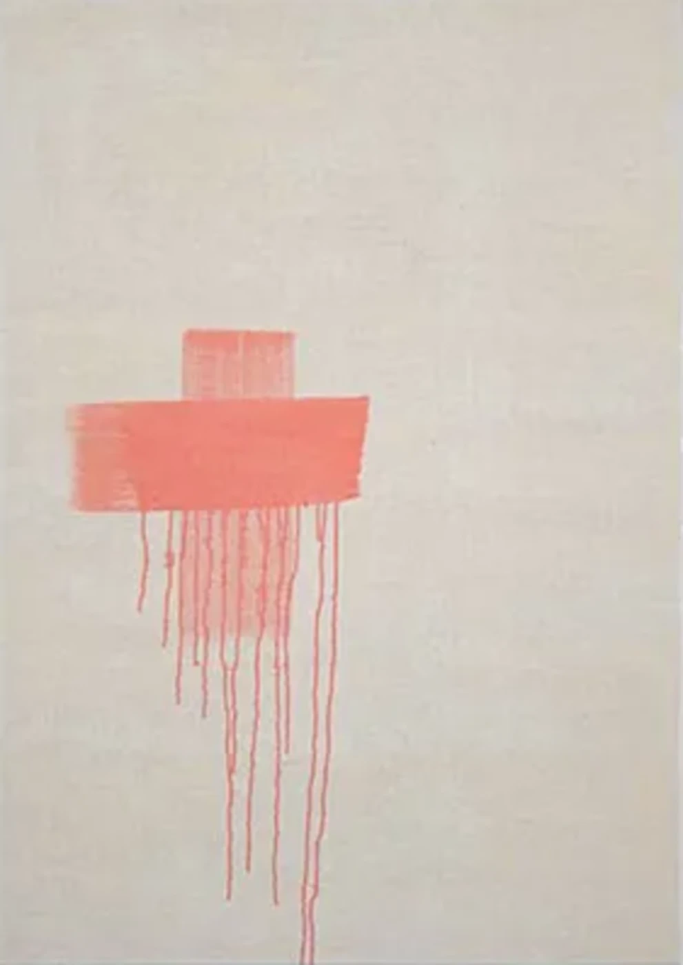 Bernward Heinze: Kadmiumrot hell II, 1995, 130 x 90 cm, Ölfarbe auf Leinen