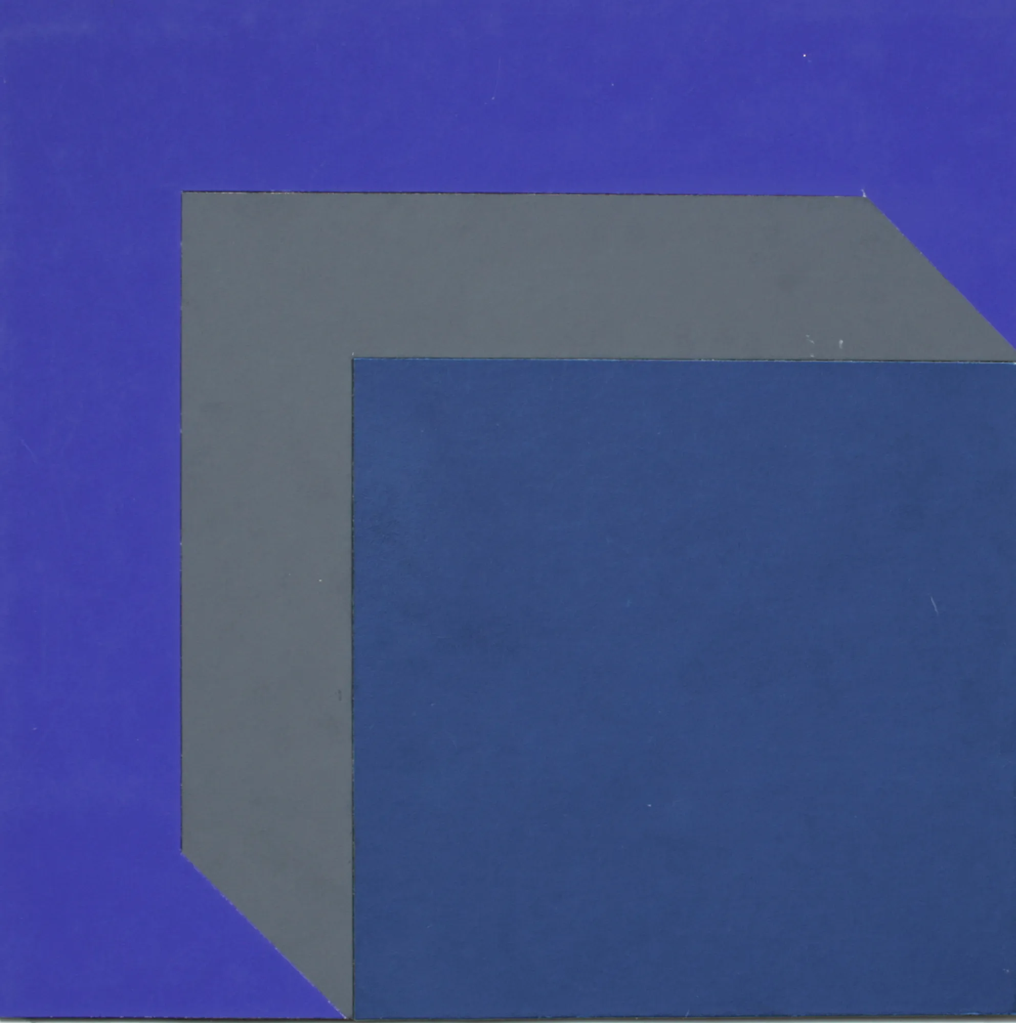 Bernward Heinze: Raum und Farbe, 1970, 18,5 x 18,5 cm, Kollage mit HKS-Papier, Grundklasse Seitz
