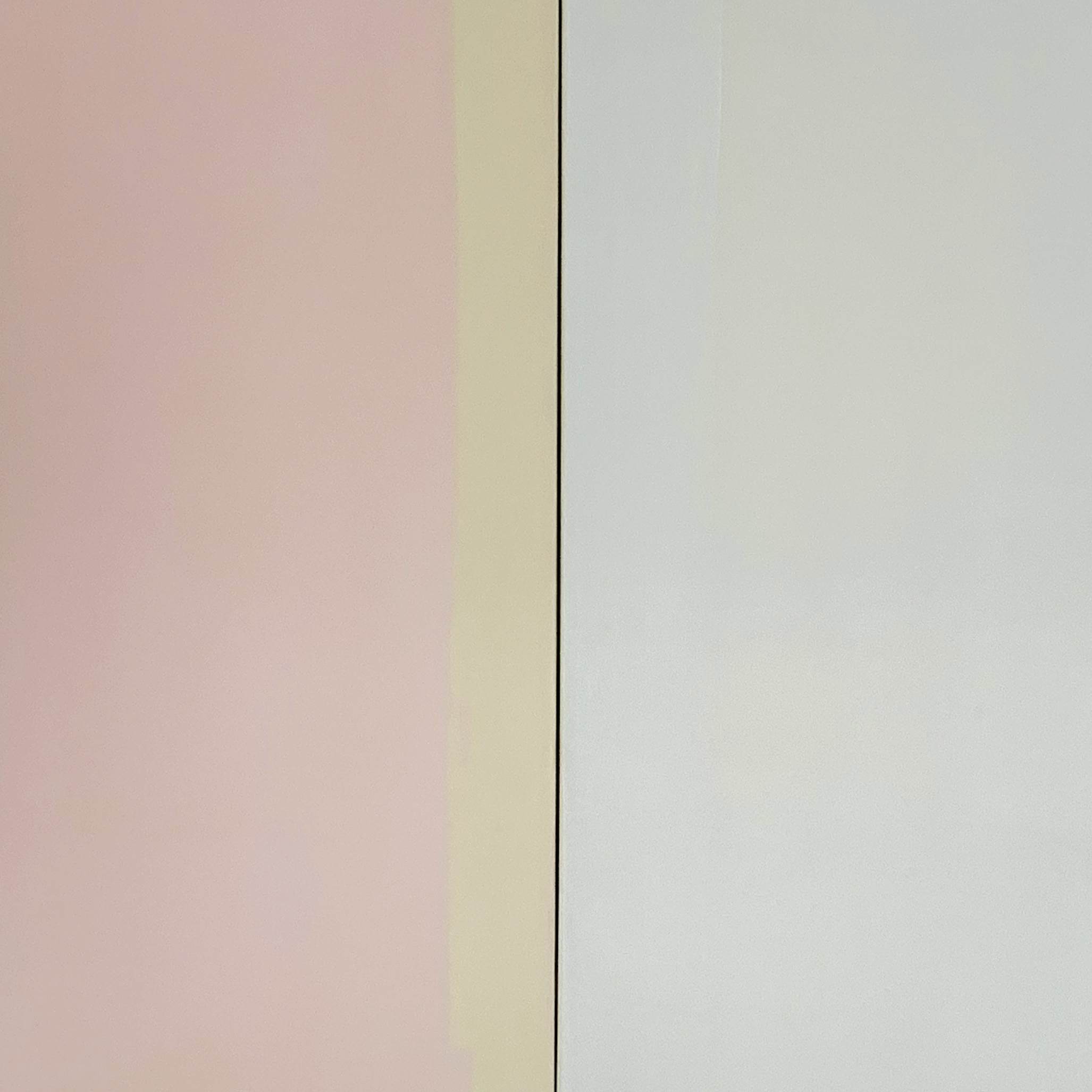 Bernward Heinze: Rosa, Weiß und Nessel, 2006, 120 x 60 cm (Diptychon), Ölfarbe auf Nessel