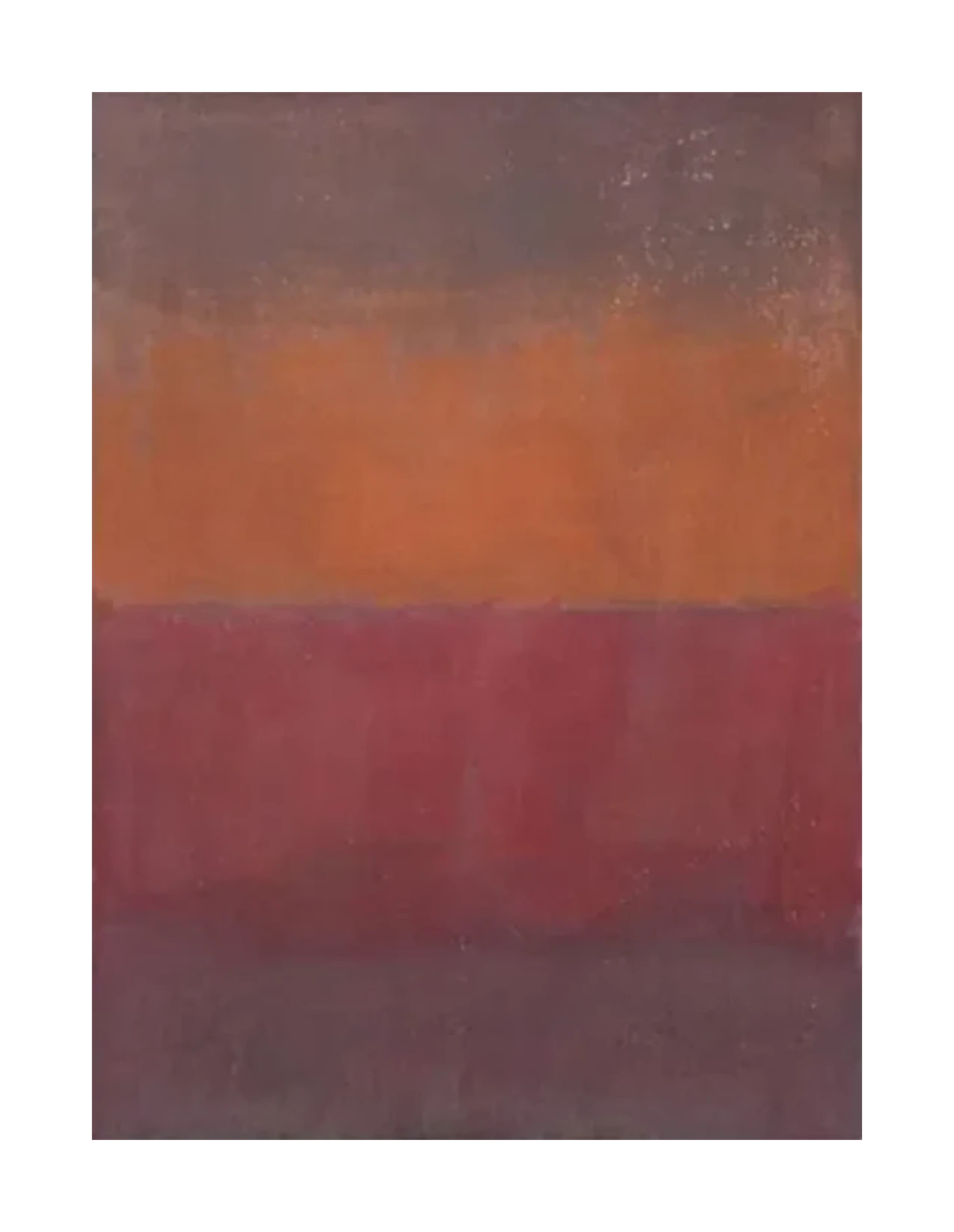 Bernward Heinze: Rot Orange, 2014, 78 x 57 cm, Ölpastell auf Büttenpapier