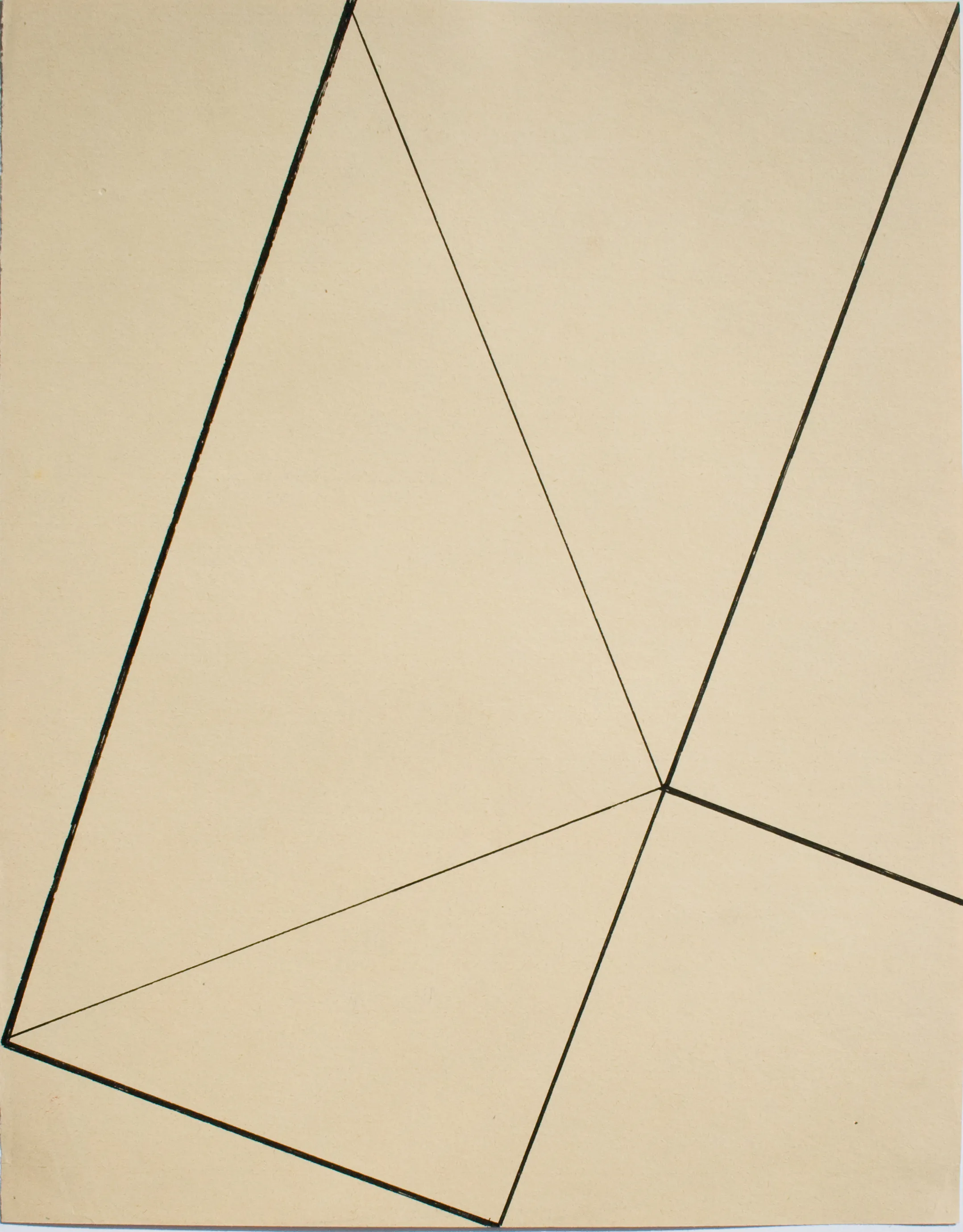 Bernward Heinze: Hommage an Josef Albers, 1970, 40 x 30 cm, Federzeichnung