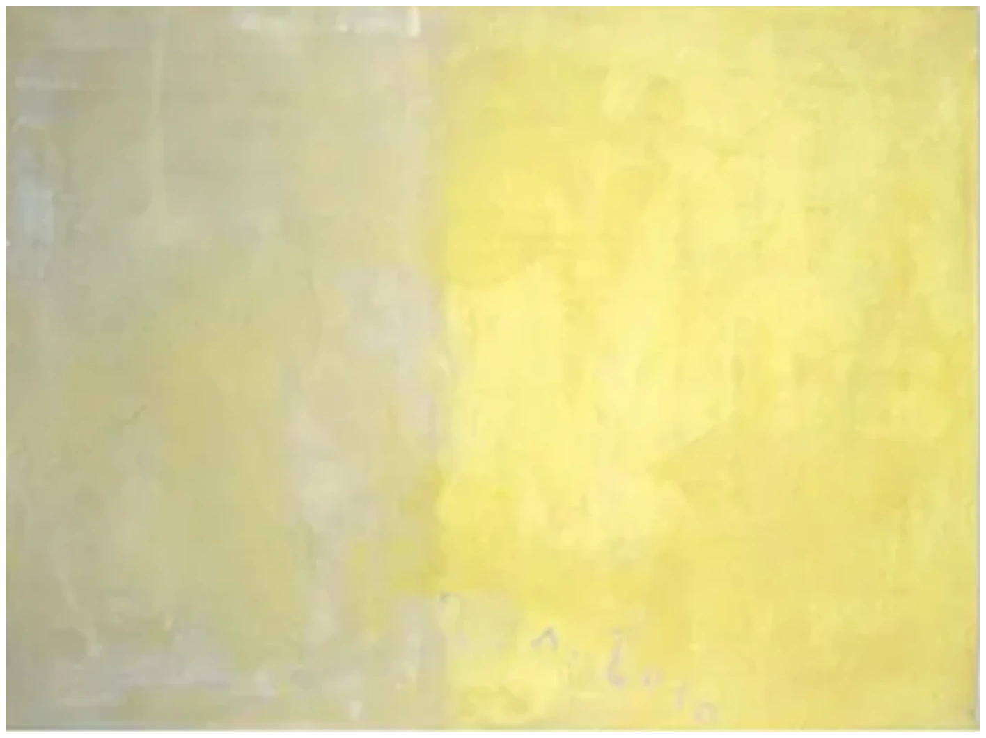 Bernward Heinze: Fahles Gelb neben grauer Farbe, 2010, 49 x 63 cm, Ölpastell auf Ingrespapier