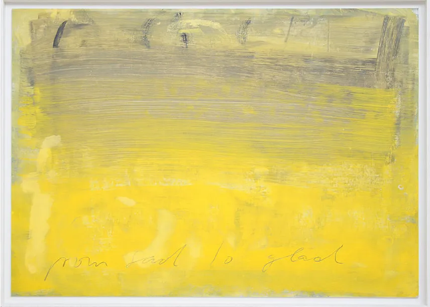 Bernward Heinze: From sad to glad, 2006, 61 x 86 cm, Ölfarbe auf Papier
