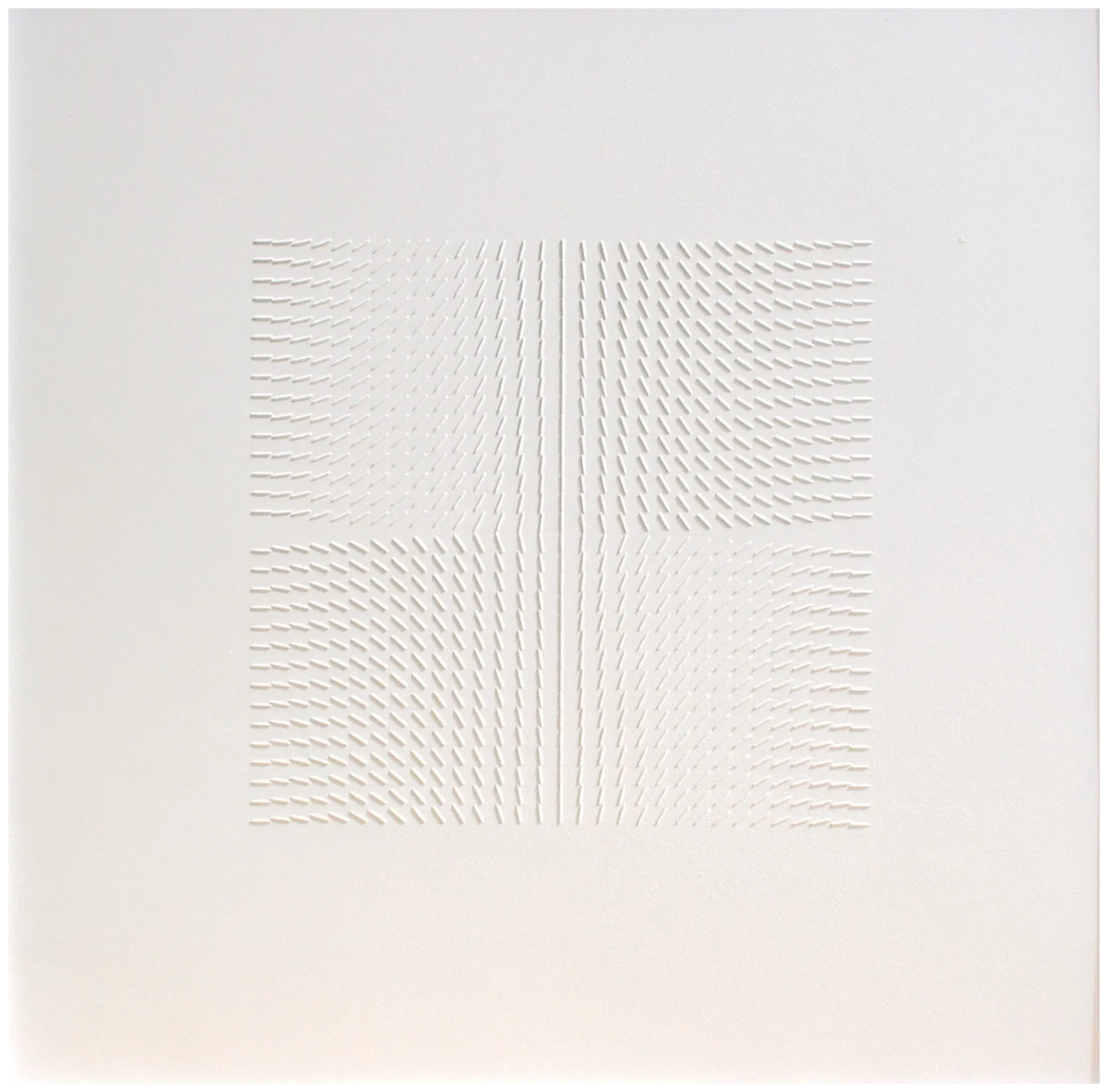 Bernward Heinze: Gelenktes Licht A, 1974, 60 x 60 cm, Relief, Klasse Mavignier