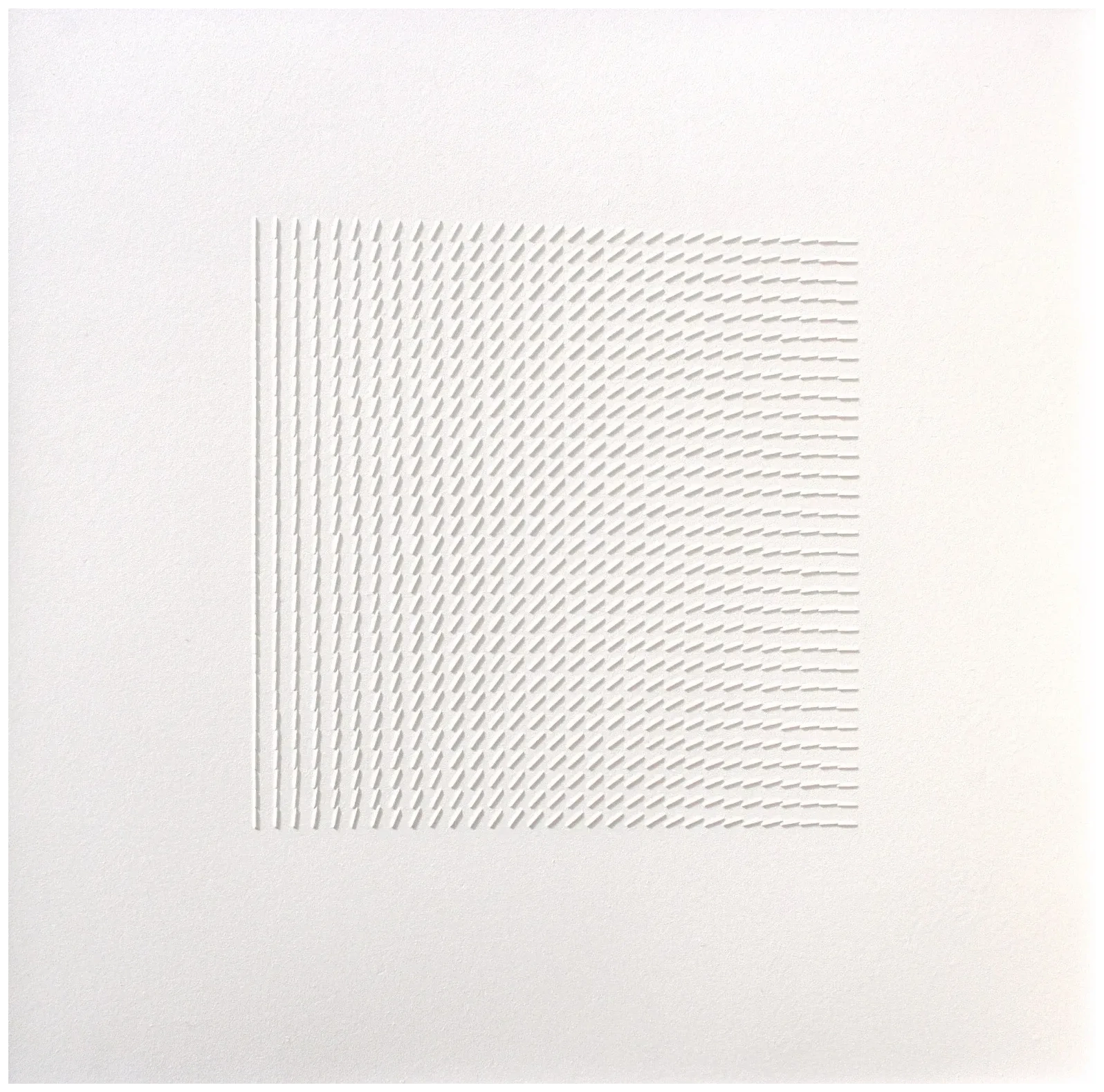 Bernward Heinze: Gelenktes Licht B, 1974, 60 x 60 cm, Relief, Klasse Mavignier