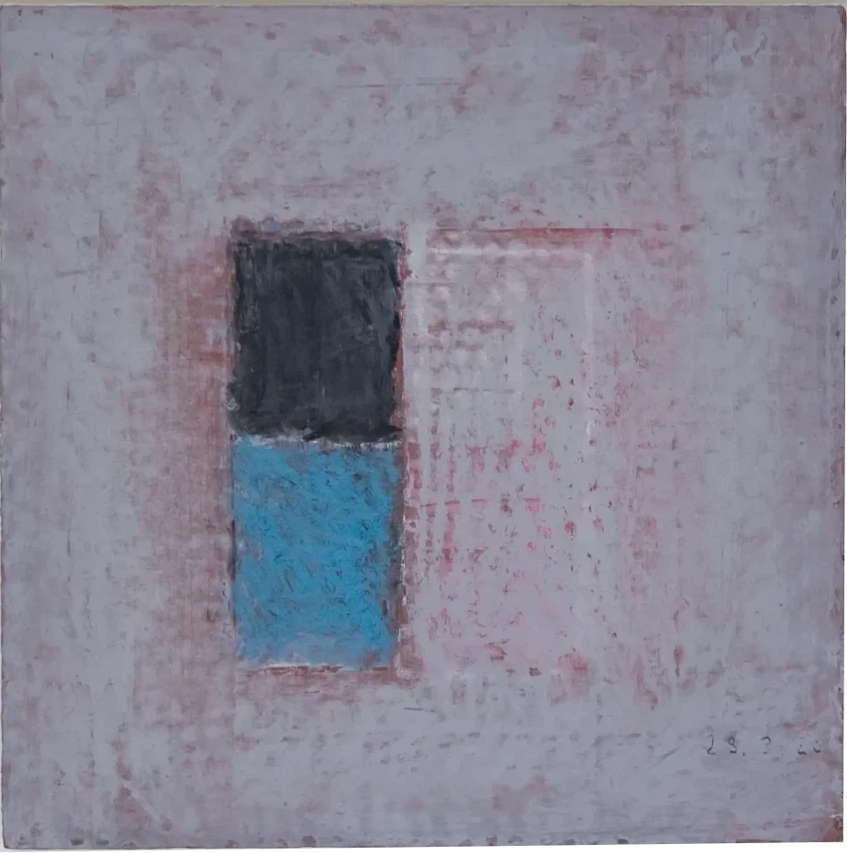 Bernward Heinze: Bikaneo, 30 x 30 cm, Ölpastell auf Karton