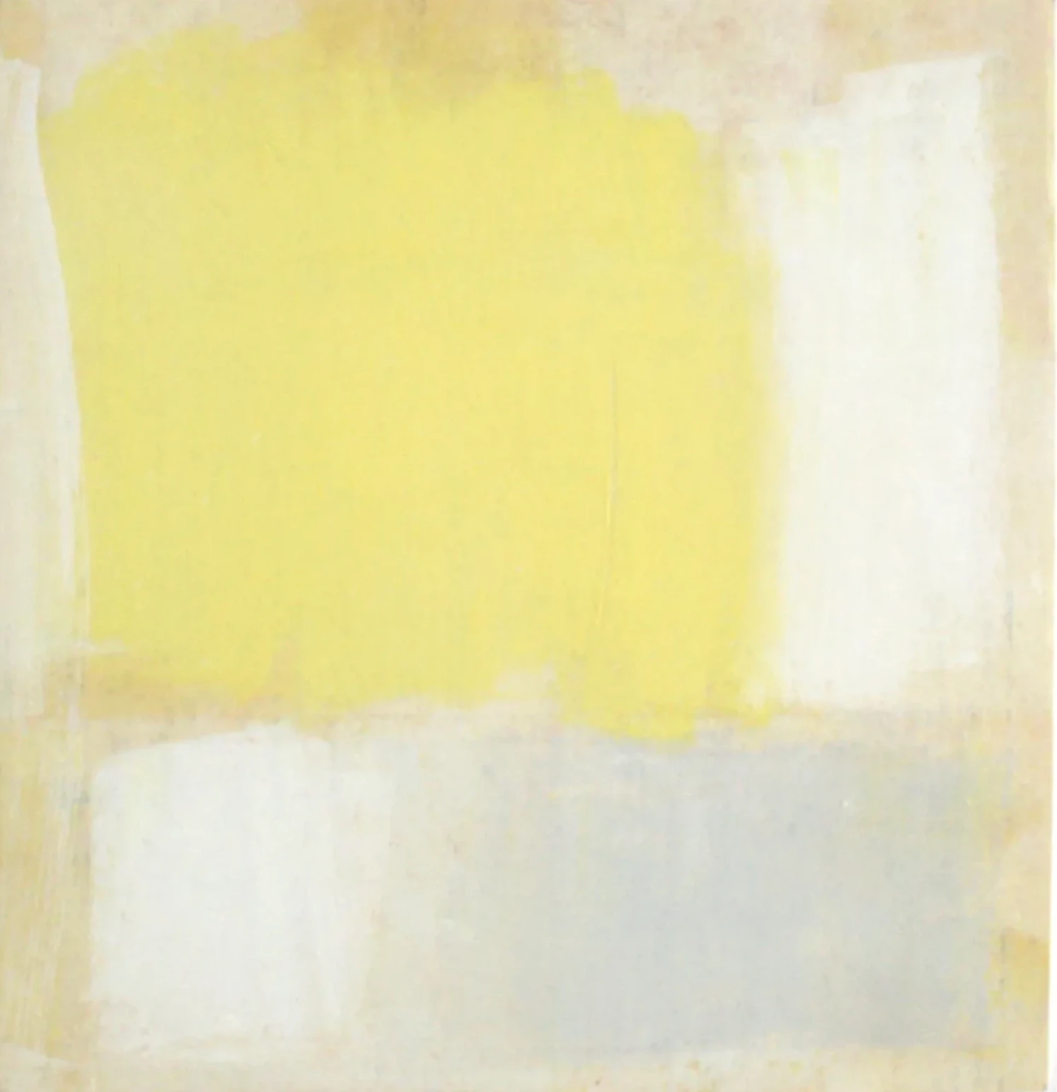 Bernward Heinze: Studie in Gelb, Weiß und Grau, 30 x 29 cm, Ölpastell auf Papier